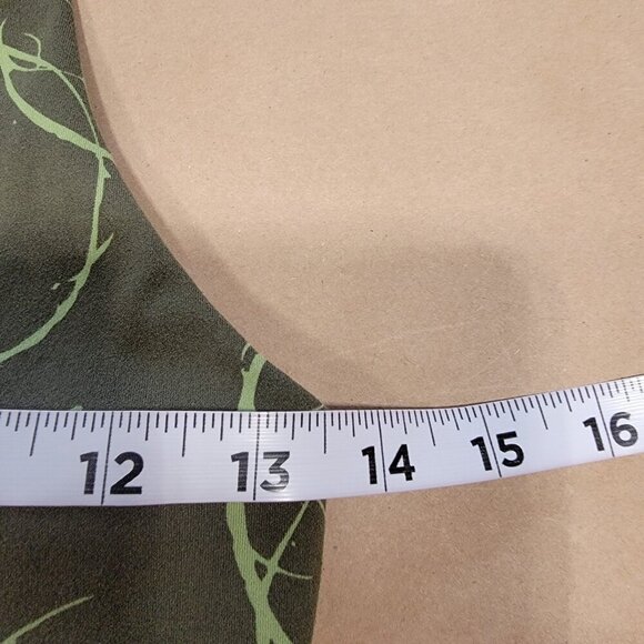 Uniqlo Size S Olive Green Abstract Pattern Wireless Bra Active Racer Back, EUC - Picture 4 of 8